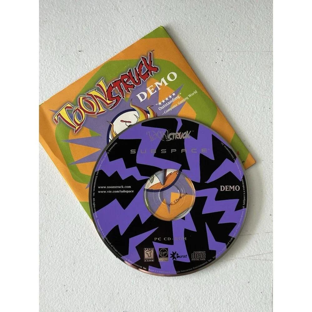 Vintage Toonstruck & Subspace PC CD-ROM Demo Disc 1996 Virgin Interactive